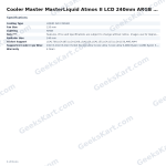 Cooler Master MasterLiquid Atmos II LCD 240mm ARGB CPU Liquid Cooler