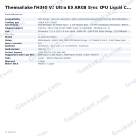 Thermaltake TH360 V2 Ultra EX ARGB Sync CPU Liquid Cooler (Black)