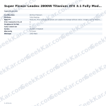 Super Flower Leadex 2800W Titanium ATX 3.1 Fully Modular Smps