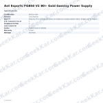 Ant Esports FG850 V2 80+ Gold Gaming Power Supply
