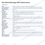 MSI MPG B760I Edge WIFI Motherboard