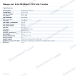 Deepcool AK400 Black CPU Air Cooler