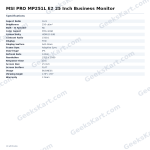 MSI PRO MP251L E2 25 Inch Business Monitor