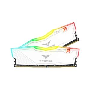 TEAMGROUP T-Force Delta RGB 16GB ( 8GB x 2 ) 3200MHz DDR4 RAM ( White ) ( CL16 )