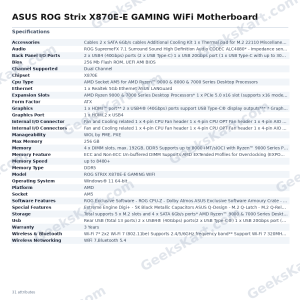 ASUS ROG Strix X870E-E GAMING WiFi Motherboard