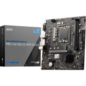 MSI Pro H610M-G Wifi DDR4 Intel LGA 1700 mATX Motherboard Supports Intel 12th, 13th & 14th Gen Processors