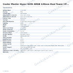 Cooler Master Hyper 620S ARGB 120mm Dual Tower CPU Air Cooler