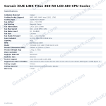 Corsair iCUE LINK Titan 360 RX LCD AIO CPU Cooler