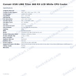 Corsair iCUE LINK Titan 360 RX LCD White CPU Cooler