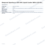 Deepcool Spartacus 420 CPU Liquid Cooler With LCD Display