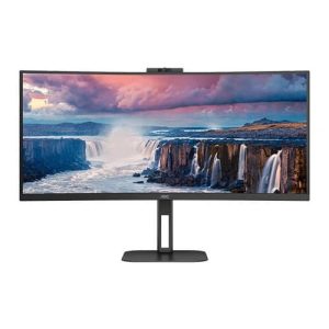 AOC CU34V5CWBK 34 Inch WQHD 100Hz VA Panel 121% SRGB 1MS Adaptive Sync Webcam Monitor