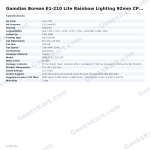 Gamdias Boreas E1-210 Lite Rainbow Lighting 92mm CPU Air Cooler