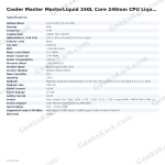 Cooler Master MasterLiquid 240L Core 240mm CPU Liquid Cooler