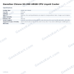 Gamdias Chione E4-360 ARGB CPU Liquid Cooler