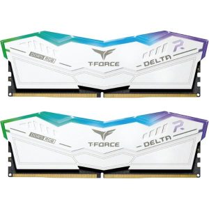 TeamGroup DELTA RGB 64GB (32GBx2) 6000MHz CL30 DDR5 DESKTOP MEMORY WHITE
