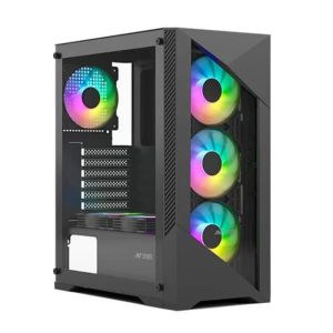 Ant Esports ANTESPORTS ICE 270G 6F ARGB ATX Mid Tower Cabinet (Black)