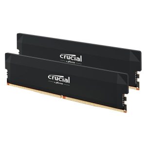 Crucial Pro Overclocking 32GB (2x16GB) DDR5 6400 MHz CL38 UDIMM Memory Kit (Black)