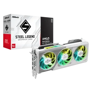 ASROCK Radeon RX 9070 XT Steel Legend White 16GB AMD Graphic Card