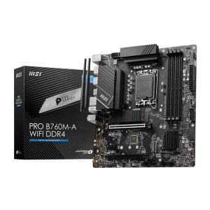 MSI Pro B760M-A WIFI DDR4 Intel Motherboard Supports Intel 12th, 13th & 14th Gen Processors