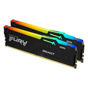 KINGSTON Fury Beast RGB XMP 64GB ( 32GBx2 ) DDR5 6000MHz RAM (Black) ( CL40 )