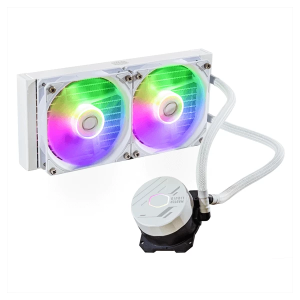 COOLER MASTER MasterLiquid 240L Core ARGB 240mm CPU Liquid Cooler (White)