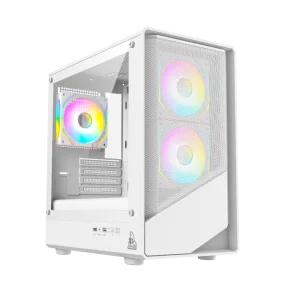 TAG Gamerz Starlight ARGB MATX Mid Tower Cabinet (White)