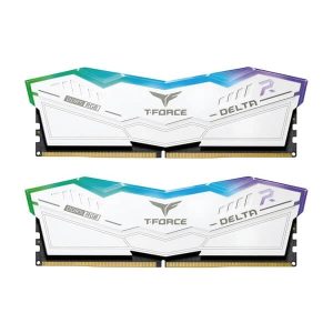 TeamGroup T-Force Delta RGB 64GB (32GBx2) DDR5 5200MHz CL40 Desktop RAM (White)