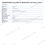 THERMALTAKE View 600 TG ARGB EATX Full Tower Cabinet (Black)