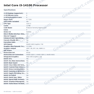 Intel Core i3-14100 Processor
