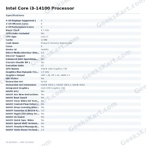 Intel Core i3-14100 Processor