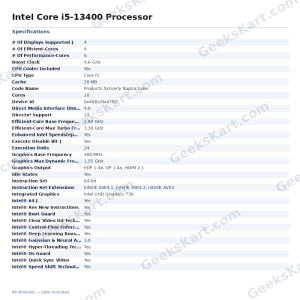 Intel Core i5-13400 Processor