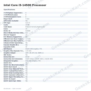 Intel Core i5-14500 Processor