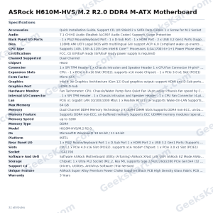 ASRock H610M-HVS/M.2 R2.0 DDR4 M-ATX Motherboard