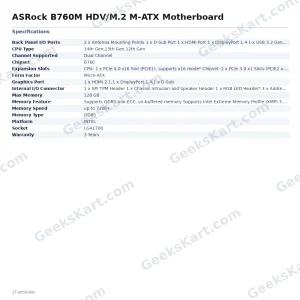 ASRock B760M HDV/M.2 M-ATX Motherboard