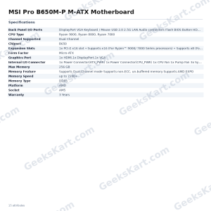 MSI Pro B650M-P M-ATX Motherboard