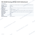 MSI H810M Gaming WIFI6E M-ATX Motherboard