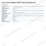 Asus Prime B760M-F WIFI M-ATX Motherboard