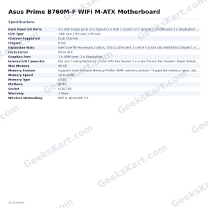 Asus Prime B760M-F WIFI M-ATX Motherboard