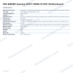 MSI B850M Gaming WIFI7 DDR5 M-ATX Motherboard