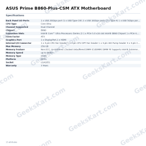 ASUS Prime B860-Plus-CSM ATX Motherboard