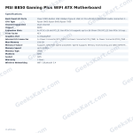 MSI B850 Gaming Plus WIFI ATX Motherboard