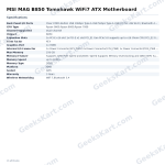 MSI MAG B850 Tomahawk WiFi7 ATX Motherboard