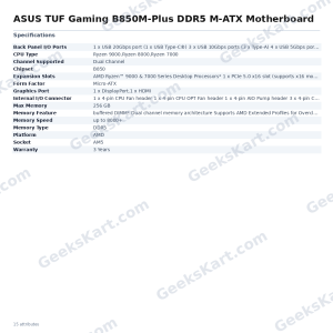 ASUS TUF Gaming B850M-Plus DDR5 M-ATX Motherboard