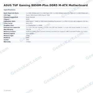 ASUS TUF Gaming B850M-Plus DDR5 M-ATX Motherboard
