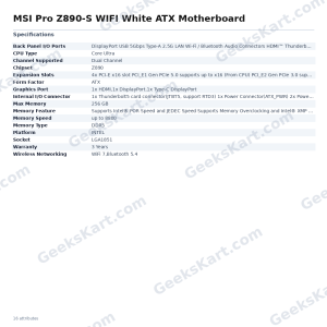 MSI Pro Z890-S WIFI White ATX Motherboard