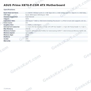 ASUS Prime X870-P-CSM ATX Motherboard