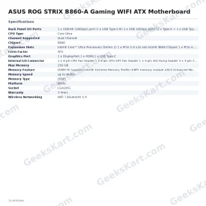 ASUS ROG STRIX B860-A Gaming WIFI ATX Motherboard