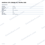 Addlink S70 256GB M.2 NVMe SSD