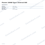 Pioneer 240GB Type-C External SSD