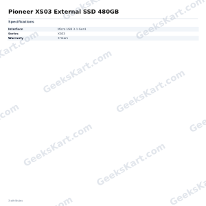 Pioneer XS03 External SSD 480GB